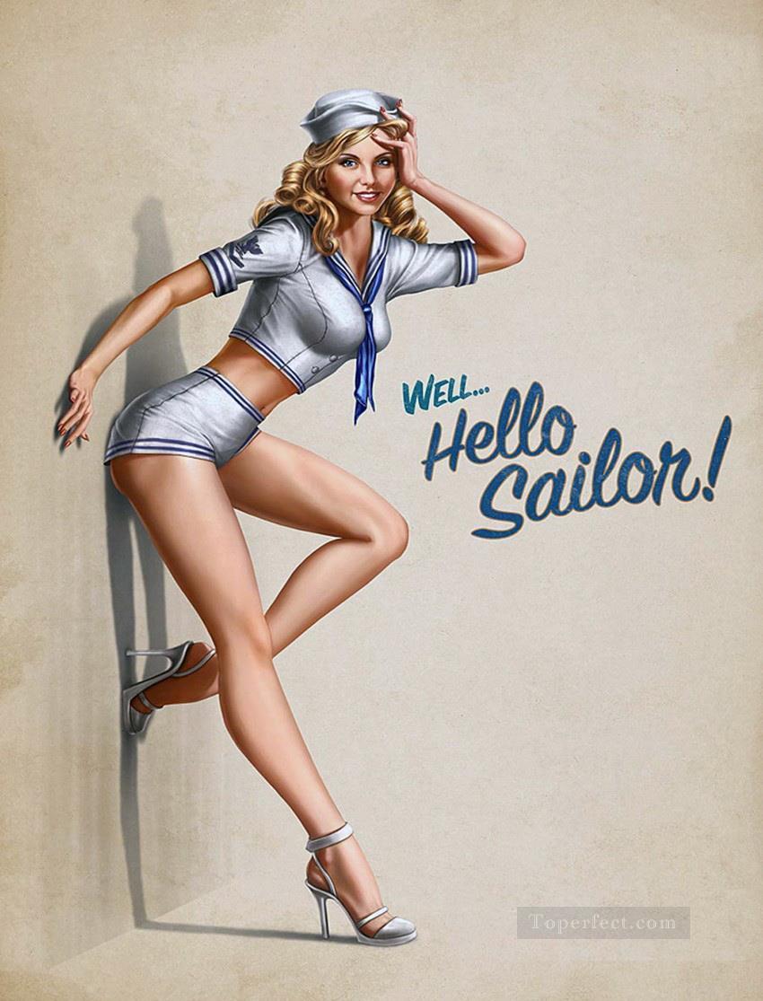 battlestation midway pin up Oil Paintings